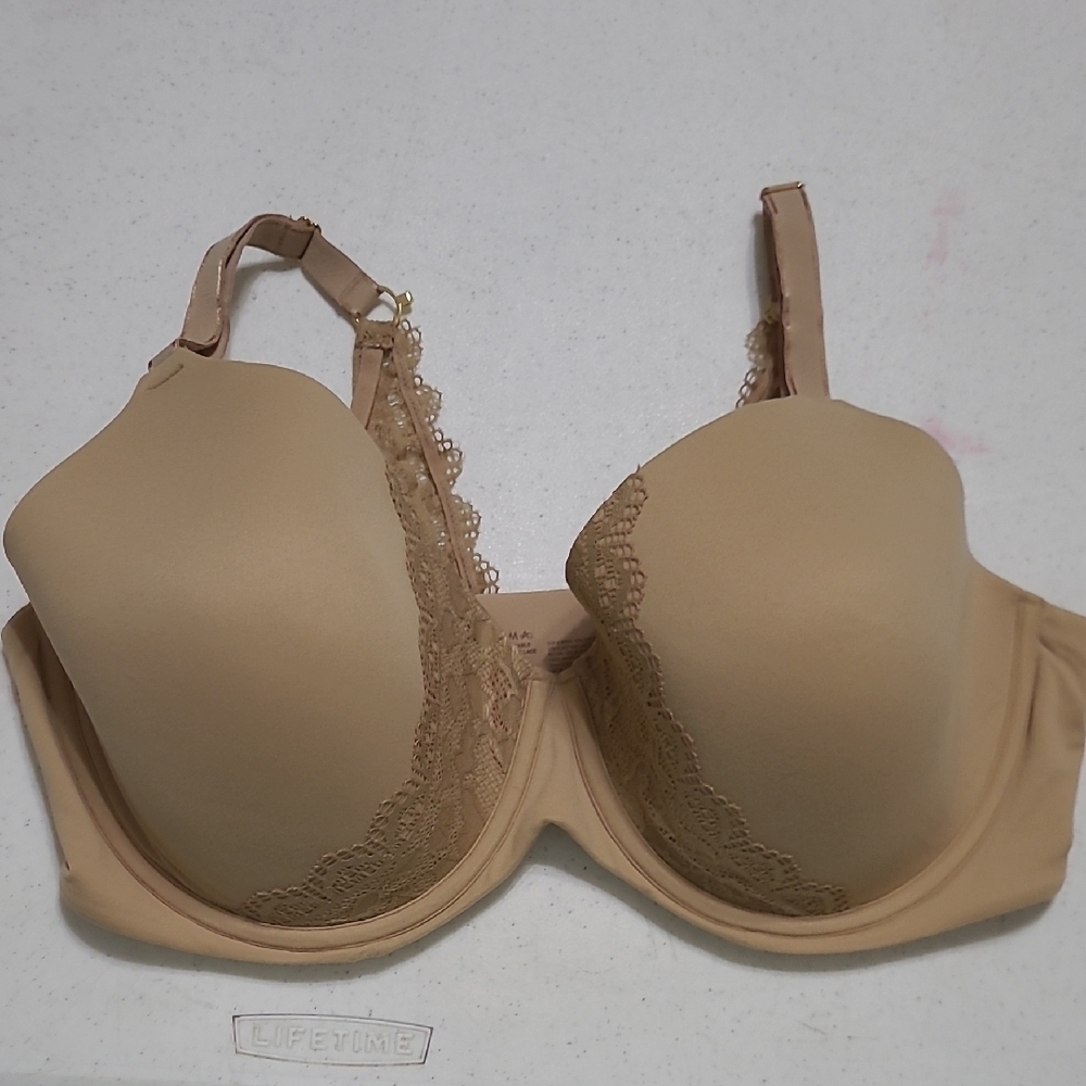 Soma Tan Embraceable Enchanting Lace JHook Full Coverage Underwire Bra size 42DD